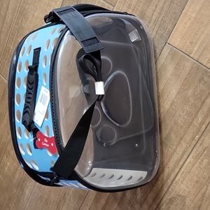 Collection XIIX blue black clear pet carrier lightweight dog cat breathable New…